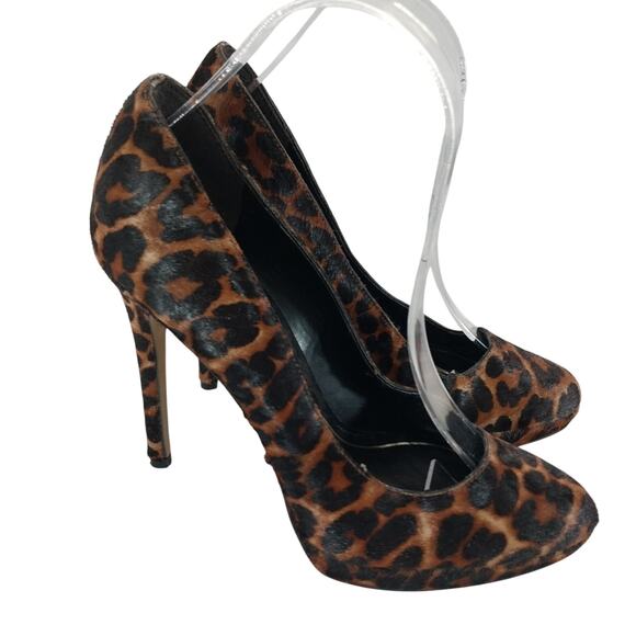 ENZO ANGIOLINI! GENUINE COWHIDE "FUR" LEOPARD PRINT CLASSIC PUMPS, HEELS! SZ 8M - Picture 10 of 10